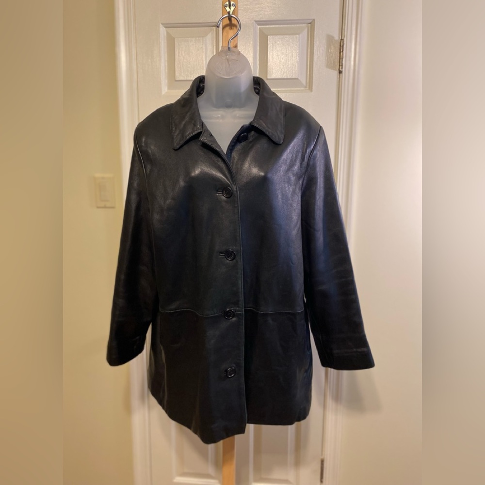 Alfani - Woman’s very soft black (genuine lambs leather) jacket, Size: MP